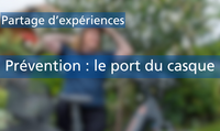 Image floue d'une personne à vélo