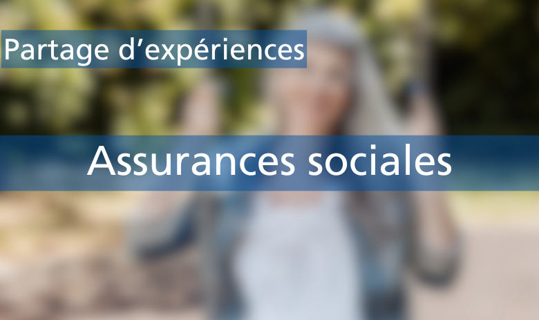 Assurances sociales Personne floue avec le texte assurances sociales