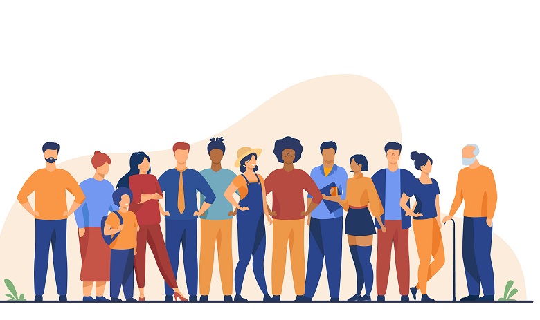 Groupe de personnes Groupe de personnes diversifié