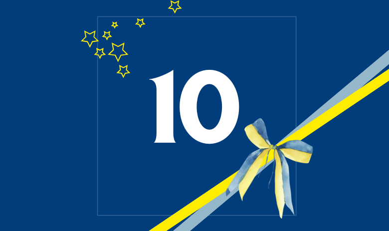 Türchen 10 Design mit der Zahl 10