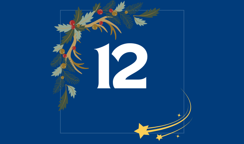 Türchen 12 Design mit der Zahl 12